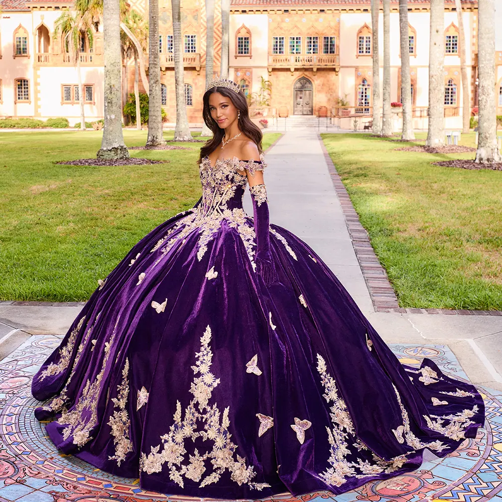 VESTIDO PR30136 Purple Gold