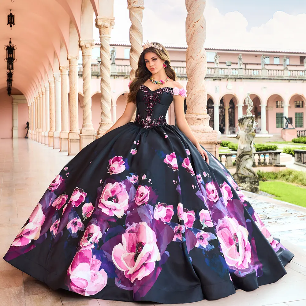 VESTIDO PR30151 Black Pink