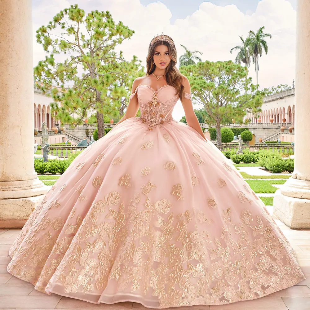 VESTIDO PR30154 Blush Gold