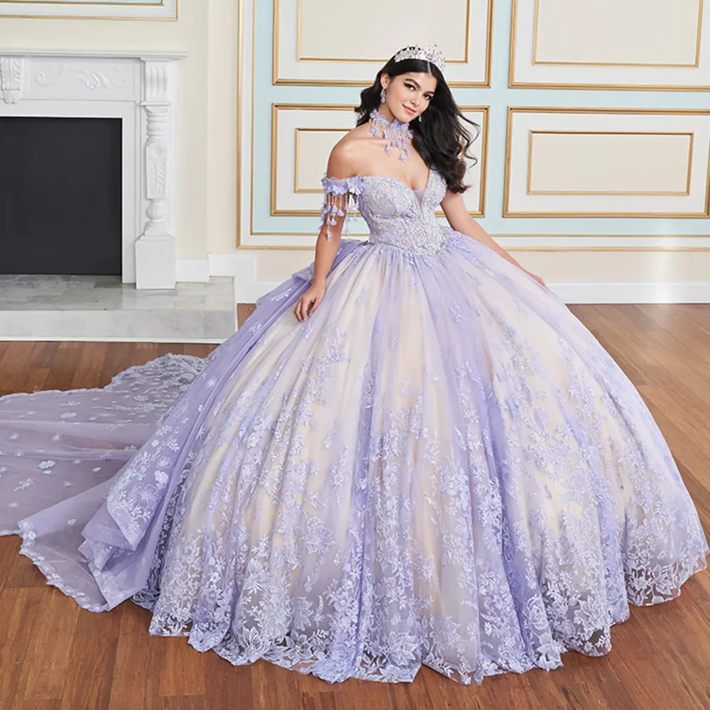 VESTIDO PR30172 Lavender Champagne