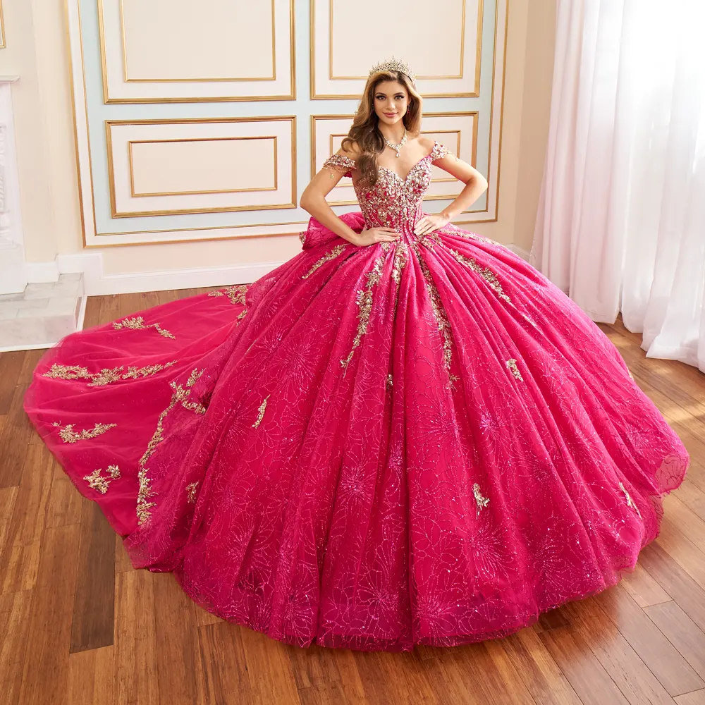 VESTIDO PR30191 HotPinkGold