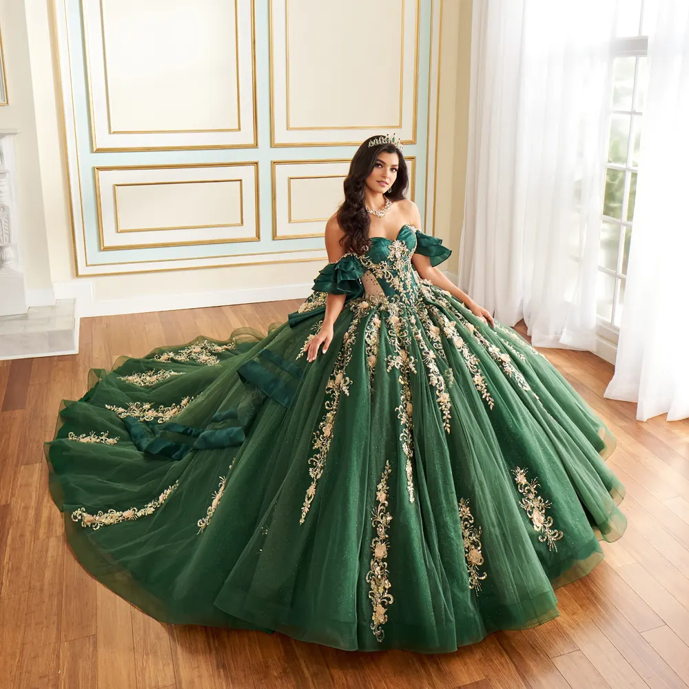 VESTIDO PR30197 EmeraldGold