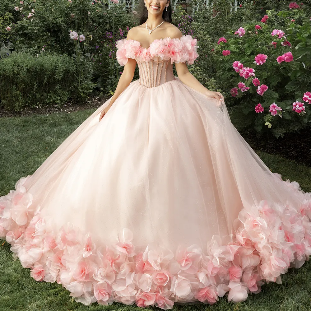 Vestido Q1026 Blush Champagne