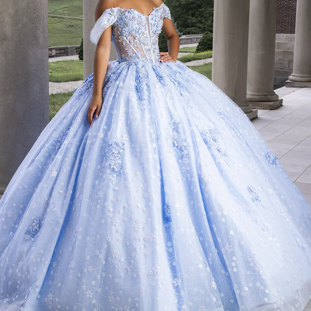 Vestido Q1029 Light Blue