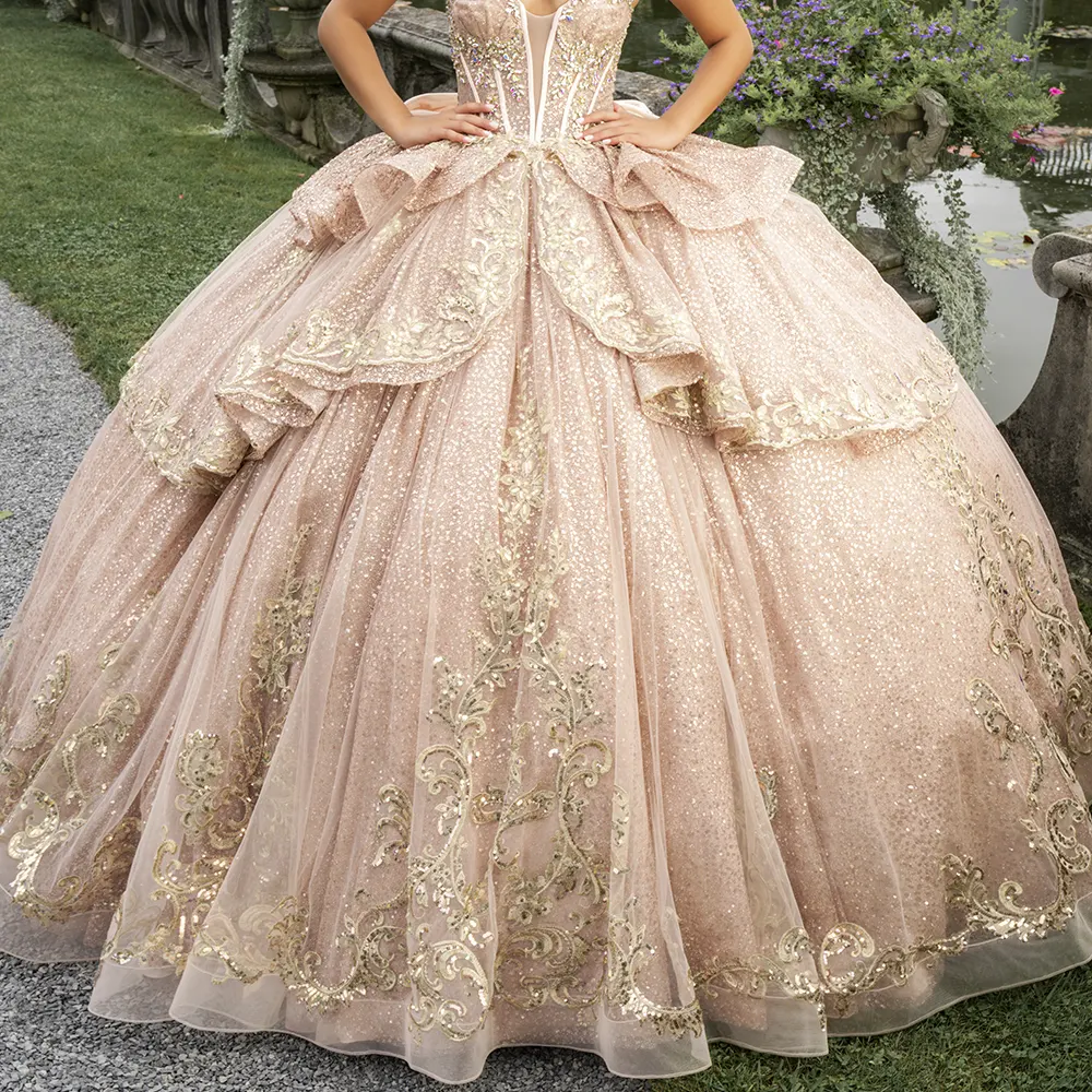 Vestido Q1035 Rose Gold