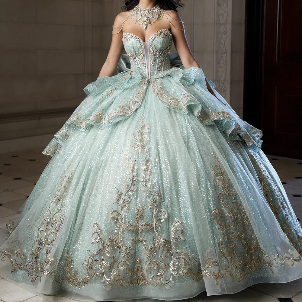 Vestido Q1035 Sage