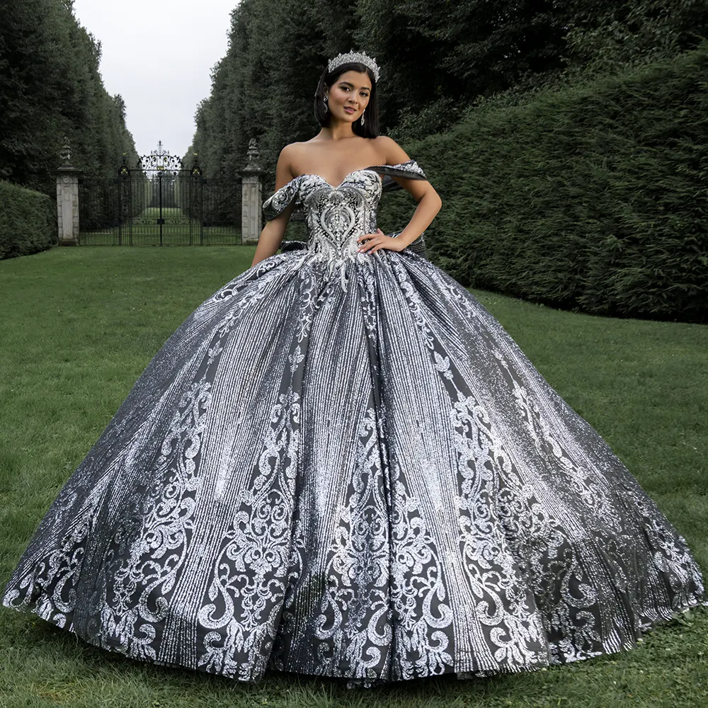 Vestido Q1037 Gunmetal