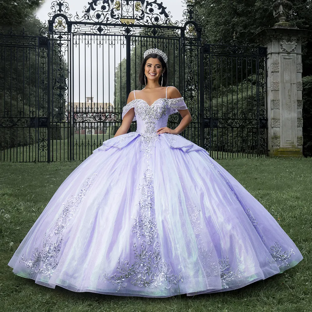 Vestido Q1039T Iridescent Lilac