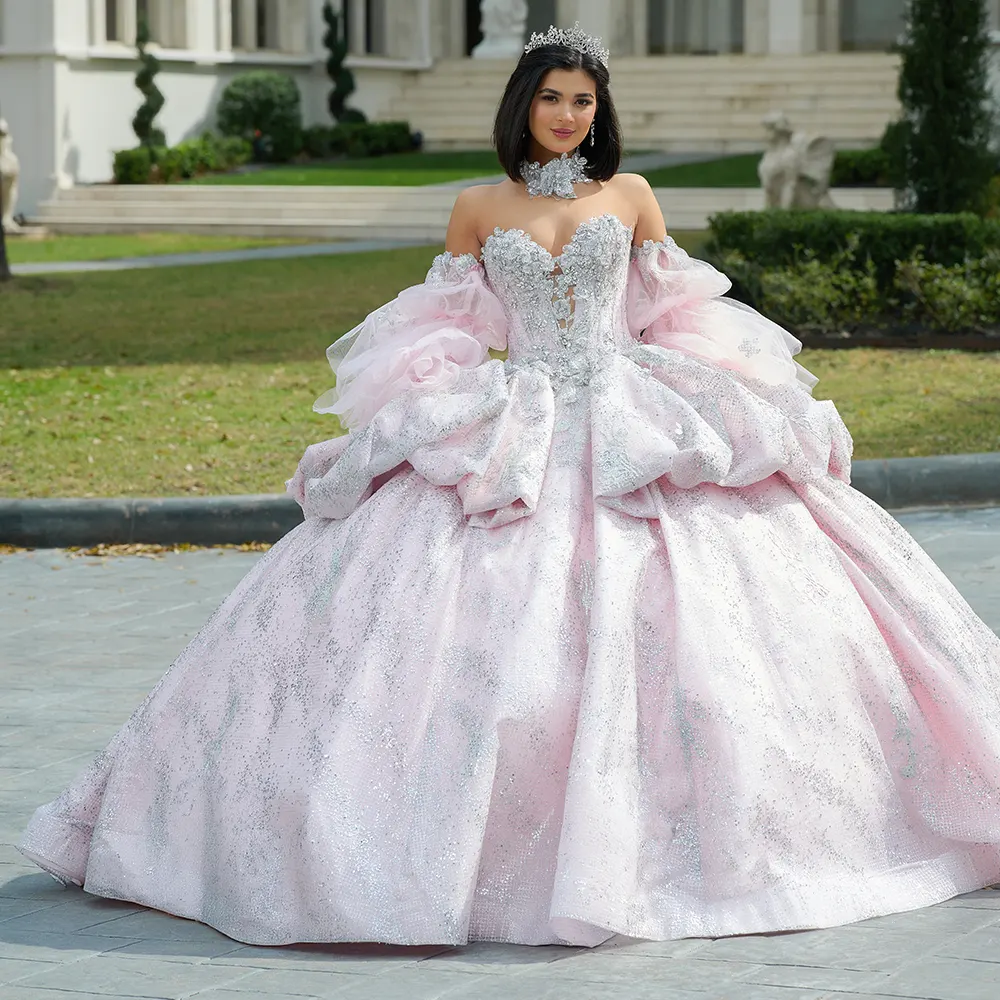 Vestido Q1051 Campaign Silver Pink