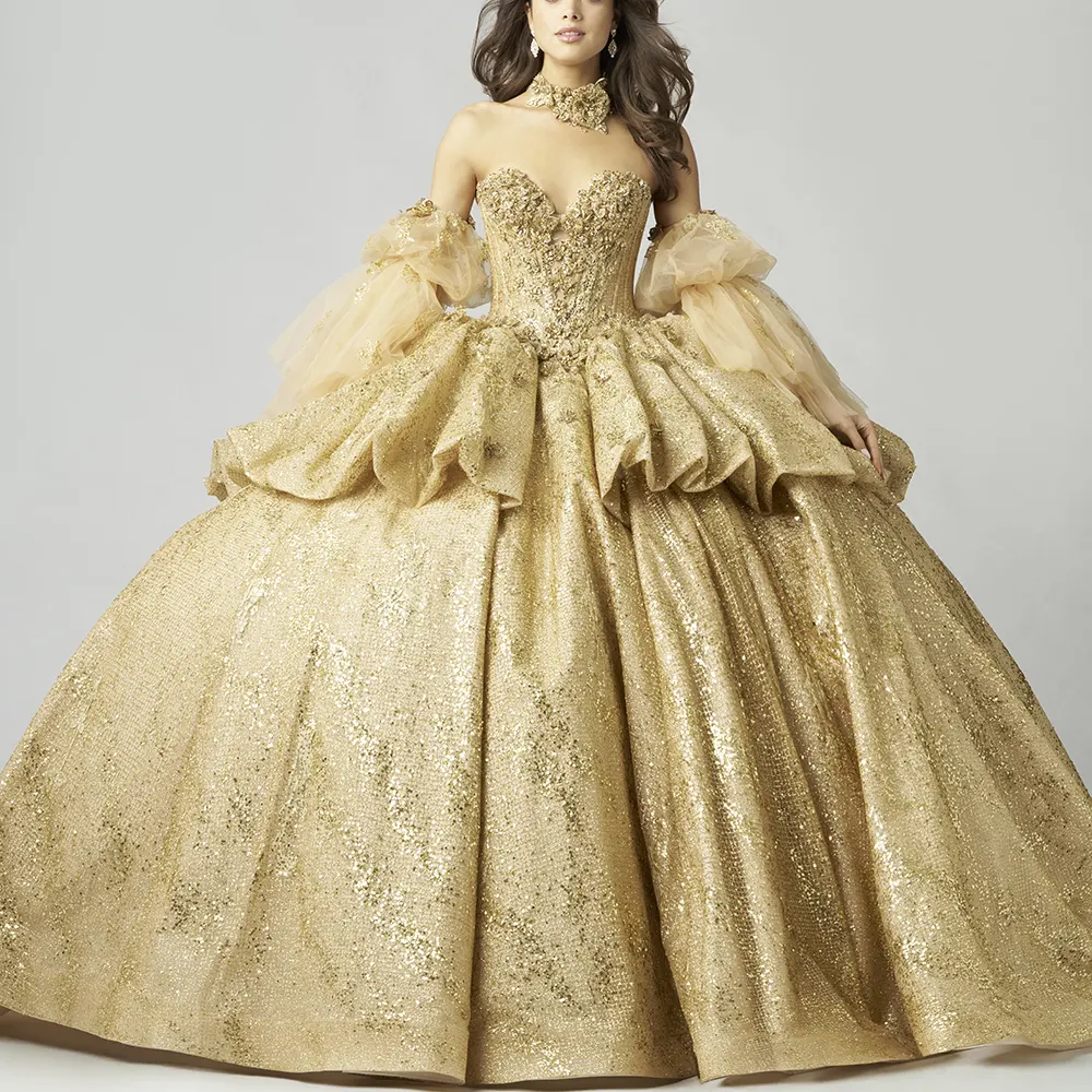 Vestido Q1051 Champagne