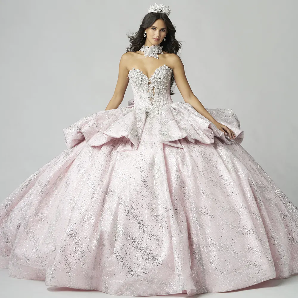 Vestido Q1051 Silver Pink