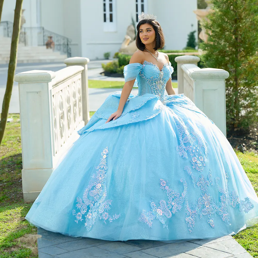 Vestido Q1054 Campaign Sky Blue