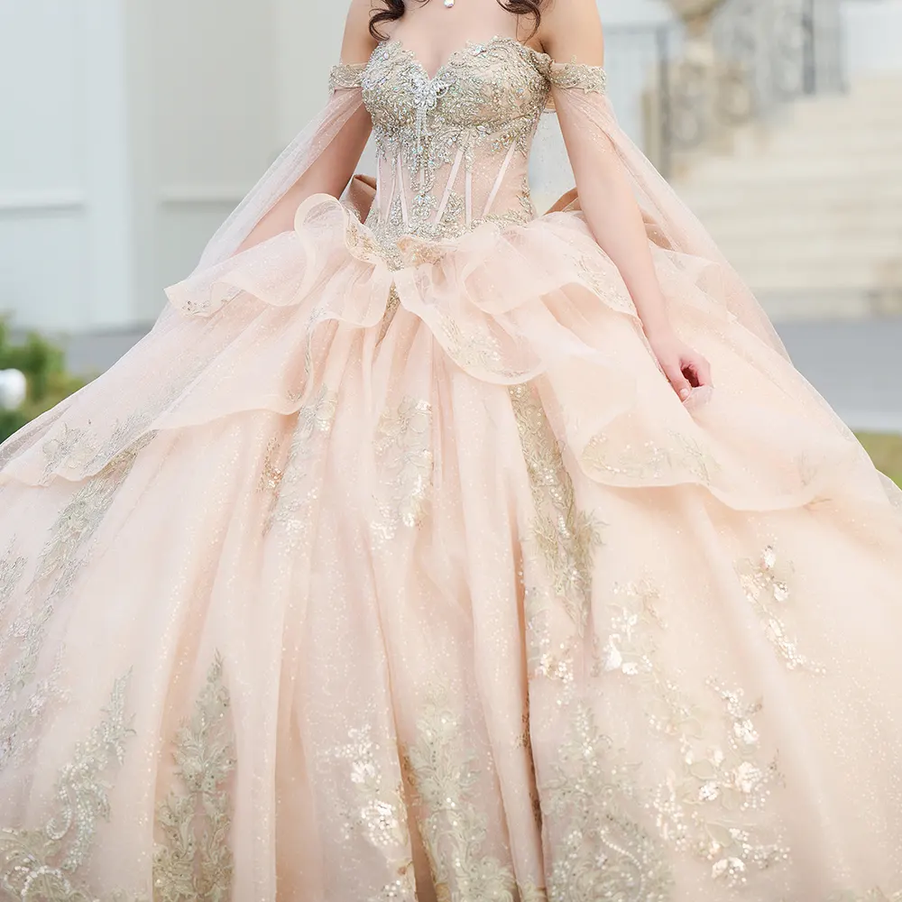 Vestido Q1055 Campaign Champagne