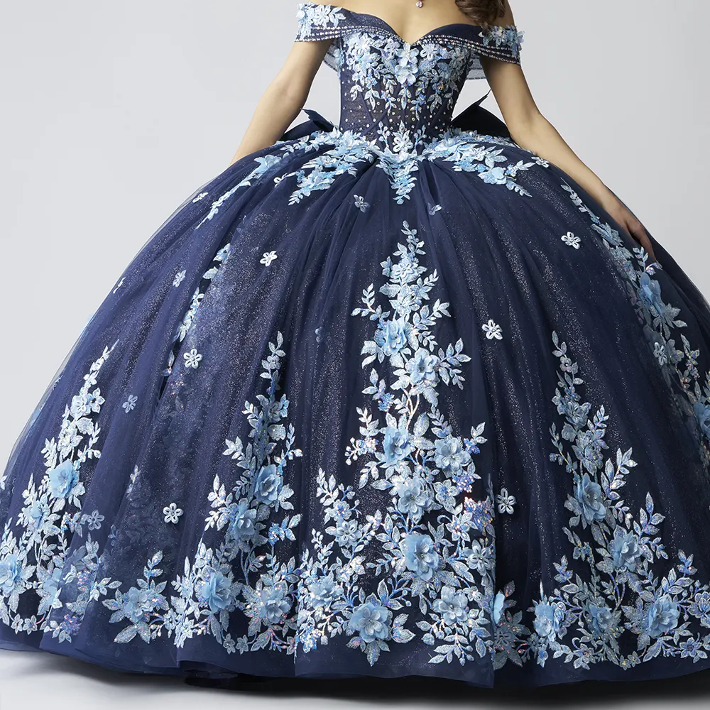 Vestido Q1056 Navy Lt Blue