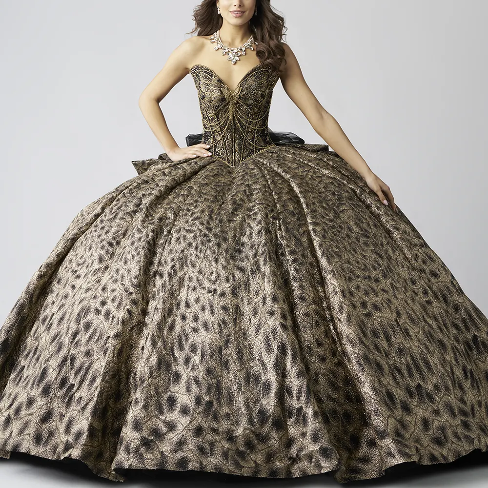 Vestido Q1060 Black Gold