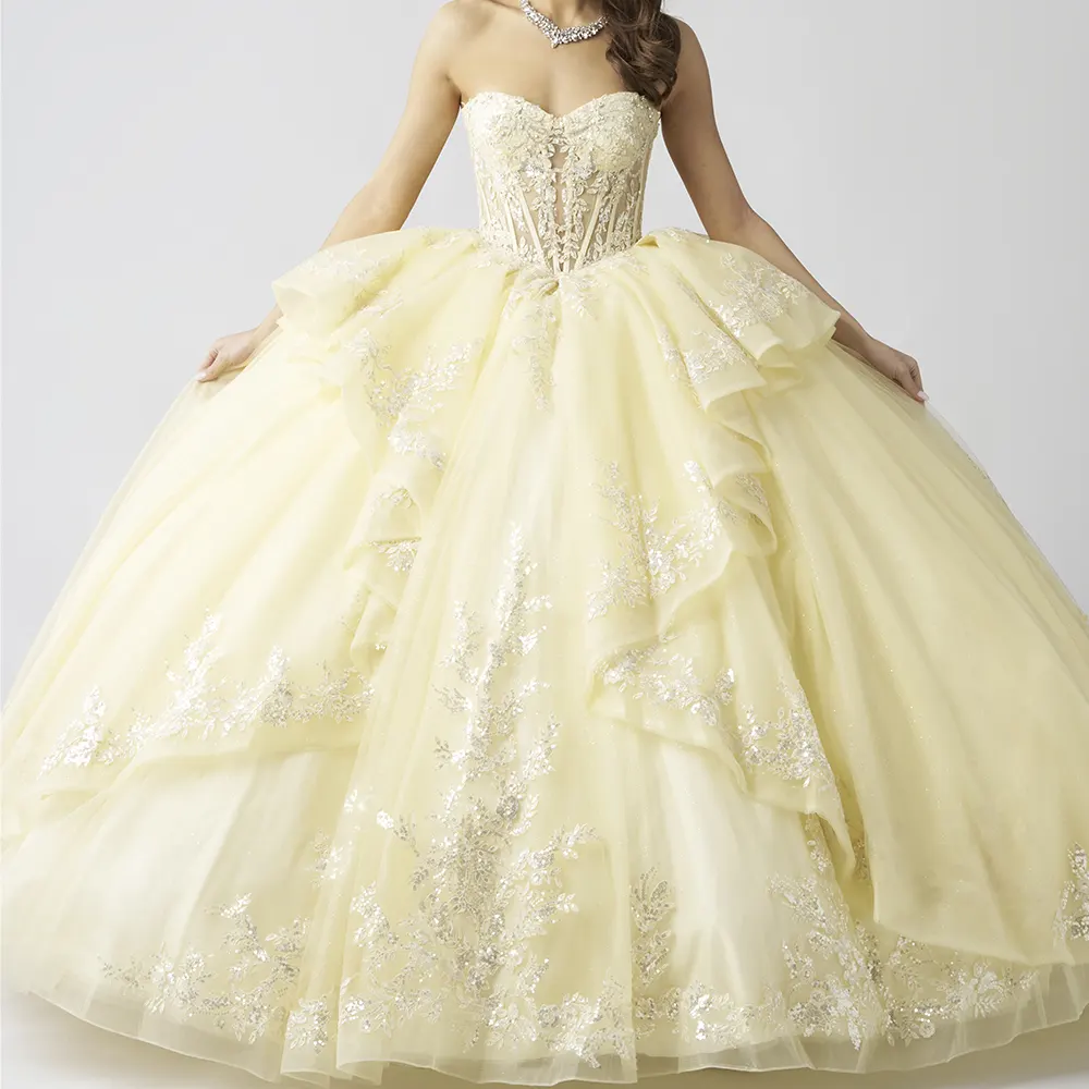 Vestido Q1064 Light Yellow