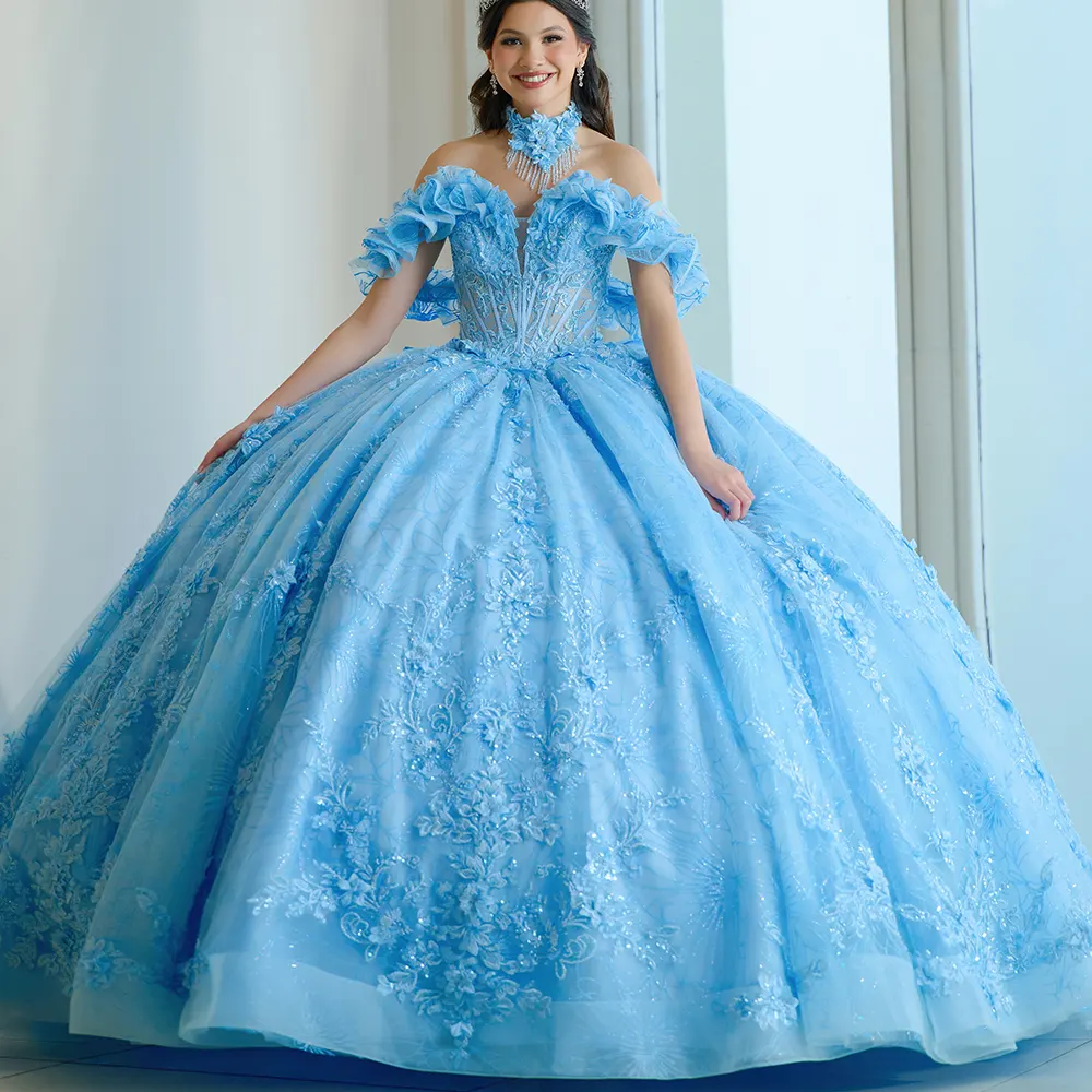 Vestido Q1065 Campaign Light Blue