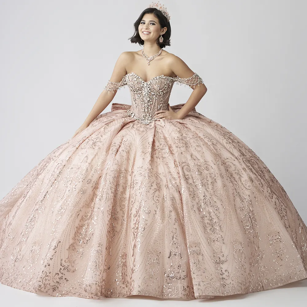 Vestido Q1066 Rose Gold