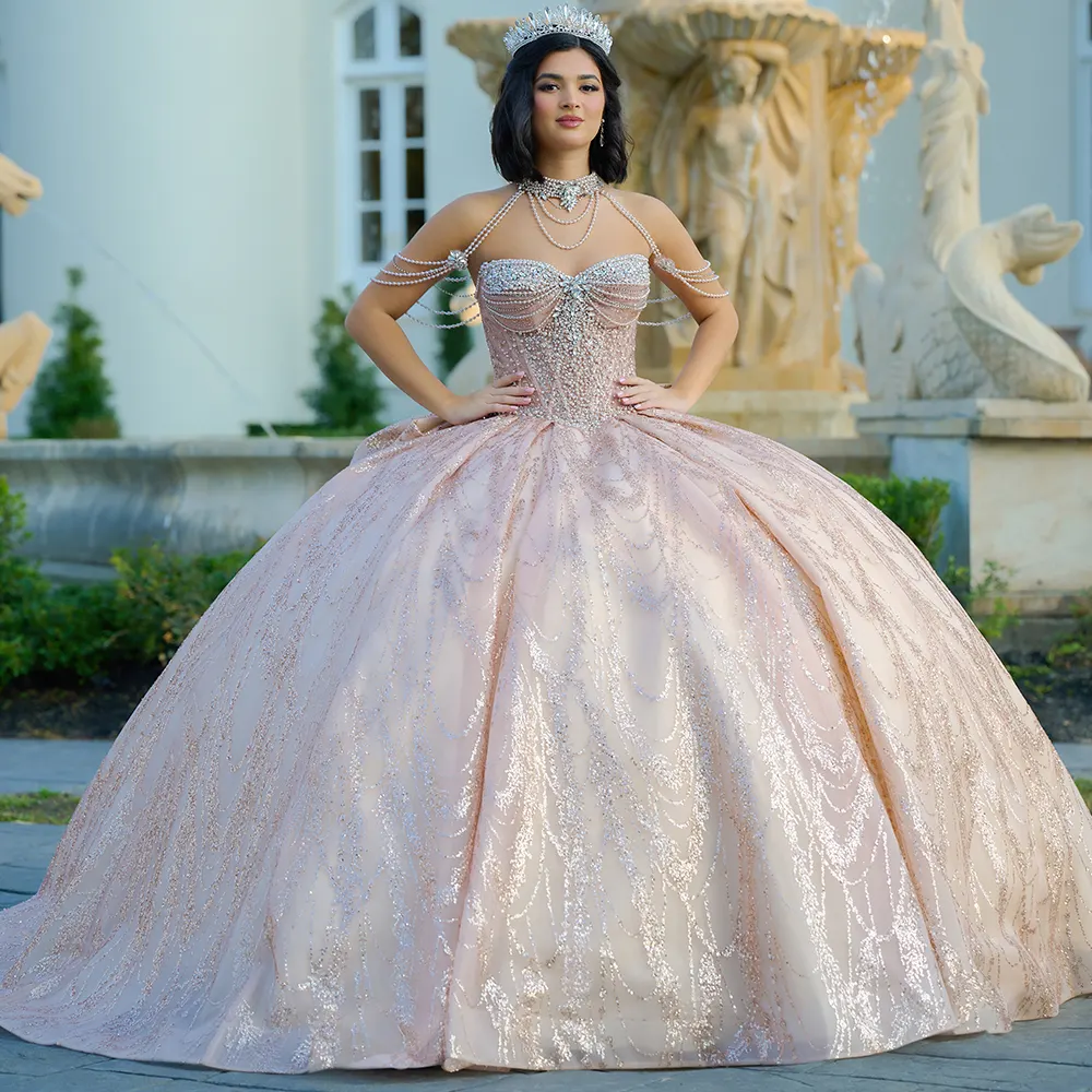 Vestido Q1067 Campaign Rose Gold