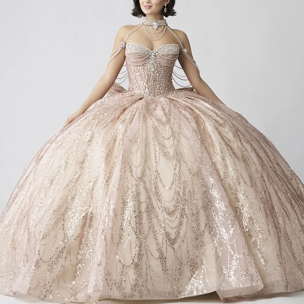 Vestido Q1067 Rose Gold